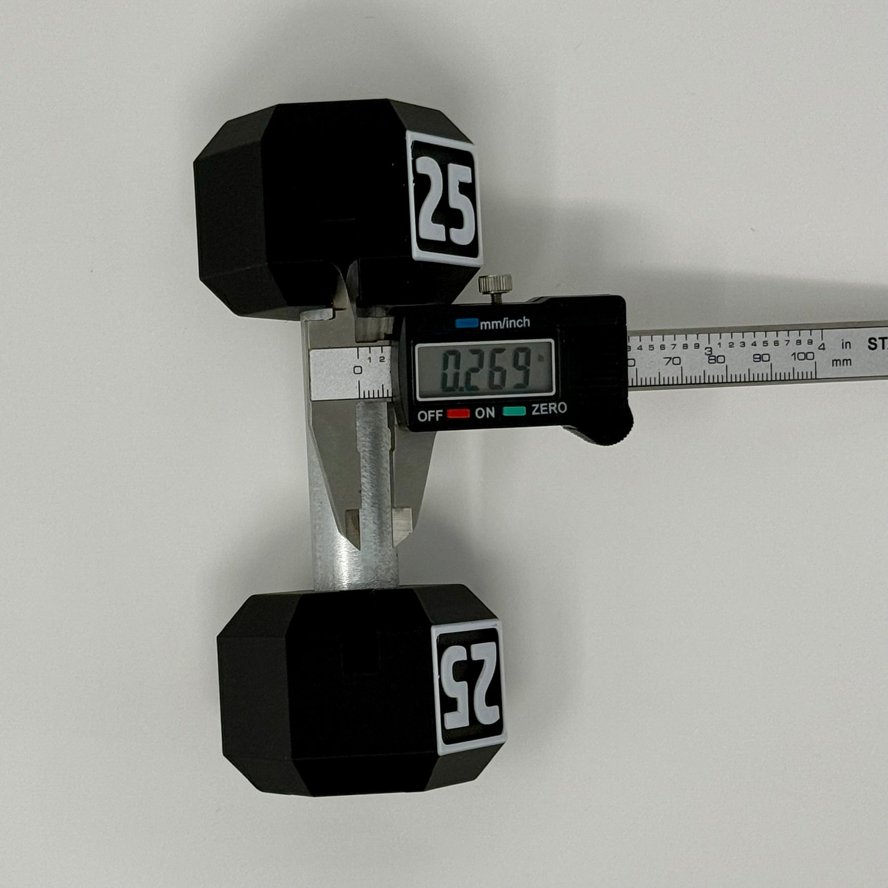 Premium Dumbbell Business Card Holder with Real Steal Bar for Fitness, Yoga Trainer or Physical Therapist. Gym or Desk Decor - Veteran Made